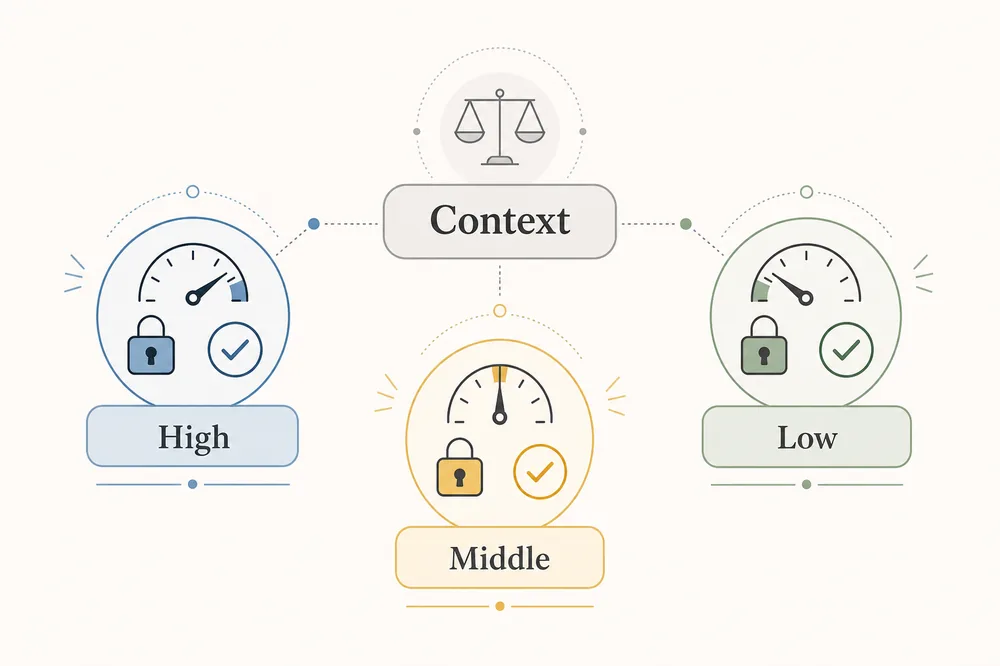 Editorial comparison showing high, middle, and low Rice Purity scores should be read with context